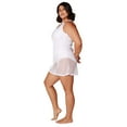 thumbnail image 3 of Women's Swimsuit Cover up Mesh Tank Dress, Tank Dress White, Size: S, Vacay Land, 3 of 5
