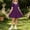Purple, variant on Amidoa Girls Summer Dresses A-Line Short Sleeve Dresses Print Kids Casual Sundress Blue Size 12