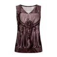 thumbnail image 4 of PVCS Womens Tops Women's Retro Ethnic Style Feather Tassels Printed Sleeveless Tank Tops, 4 of 5