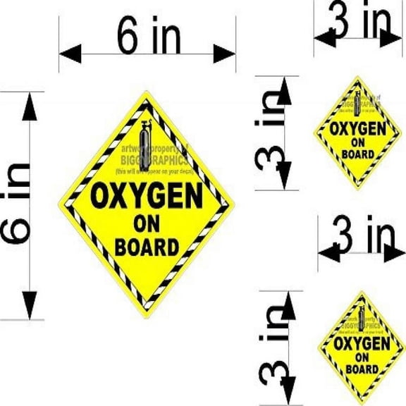 Set of Oxygen on Board magnets