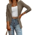 thumbnail image 2 of Women Long Sleeved Sports Jacket Solid Color Sports Jacket Office Open Front Casual Jacket, 2 of 5