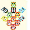 Owl Building Blocks Toy set of 12pcs Wooden Stacking Interlocking Blocks Toy with Balance Beam for Kids gift