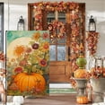 thumbnail image 3 of Fall Pumpkin Garden Flag 12x18 Vertical Double Sided Autumn Sunflower Thanksgiving Holiday Outside Decorations Burlap Yard Flag BW470, 3 of 6