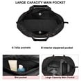 thumbnail image 3 of Black Celestial Cloud Pattern Travel Tote Bags for Women Carry On,Large Weekender Bags for Women Travel,Multi Functional Duffle Bag for Work,Shopping,Sports, 3 of 5