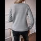 thumbnail image 5 of Suéteres de Cuello Redondo, Larga, Ligeros, Holgados y de Punto para Mujer, Estilo Informal, A , para Otoño Gris L, 5 of 9