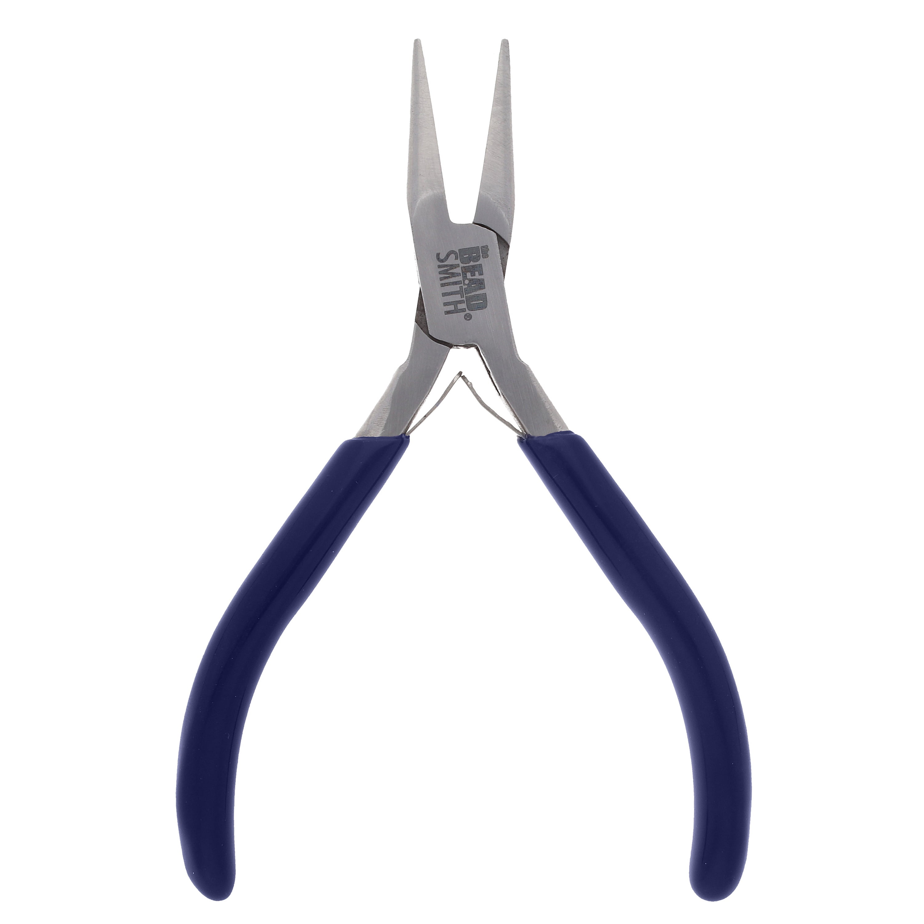 The Beadsmith Chain-Nose Pliers 4-1/2" Long with Fine Tips and Navy Blue Handles, Jewelry Making and Repair Tool