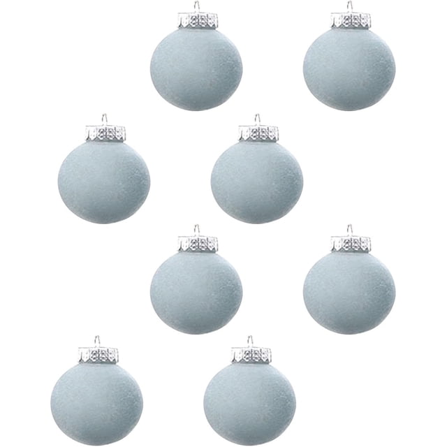 8 bolas de terciopelo XINYU adornos navideños de 3,15 pulgadas flocados