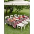 thumbnail image 4 of Outdoor Tablecloths with Umbrella Hole & Zipper, Independence Day 60 x102 Inch Rectangle Tablecloths, Red Truck Watermelon Star Wooden Grain Waterproof Table Cloth, Patio/Pool/Picnic Table Covers, 4 of 8