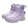 thumbnail image 3 of Ramiter Boys Girls Snow Boots Outdoor Slip Resistant Insulated Waterproof Winter Snow Boots Purple,4.5, 3 of 6