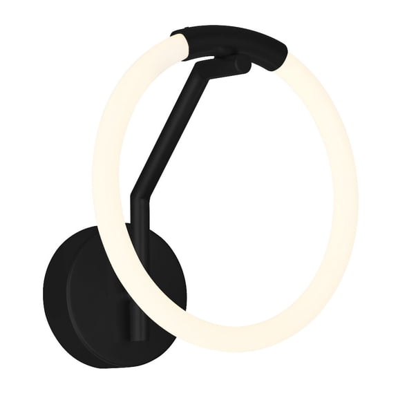 CWI Lighting Hoops 1 Light Contemporary Metal LED Wall Sconce in Black