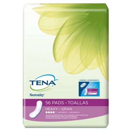 - TENA Serenity Pads Heavy Regular, Economy Case, 3 packs of 56 (168 ct)