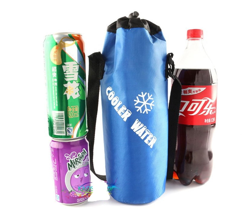 Water Bag Drawstring Water Bottle Pouch Insulated Cooler Bag Outdoor Traveling G 