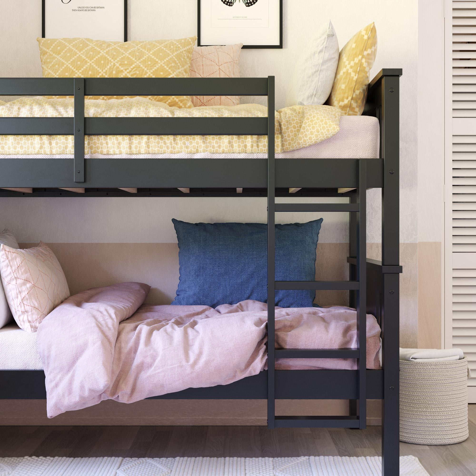 Better Homes & Gardens Flynn Twin Size Bunk Bed for Kids, Black