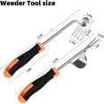 thumbnail image 2 of Weed Puller Tool， New Garden Weeder Tool Stainless Steel Hand Weeder Tool,4 Teethes Dual Purpose Weed Remover Tool Weeding Tools for Gardening(2PCS), 2 of 4