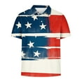 thumbnail image 4 of Njoeus Mens T-Shirts Beach Shirts For Men Men'S Golf Shirts Independence Day American Flag Print T-Shirts Mens Fashion Short Sleeve Golf Shirt Xs-4Xl Men Tops Casual Summer Savings, 4 of 5