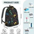 thumbnail image 5 of Game Controller Black Pattern Backpack for School, Cute School Bag with Adjustable Shoulder Straps and Padded Back, 16.9"x12.6"x5.9", 5 of 5