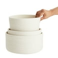 thumbnail image 6 of Farmlyn Creek 3 Piece Round Basket Set - Versatile Storage Bins for Organizing - Space-Saving Nesting Round Baskets for Shelves - Pack of 3, 9x9x4.5in/8.3x8.3x4.3in/7.5x7.5x4in, 6 of 10