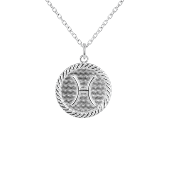Coin Pendant Necklace in Sterling Silver