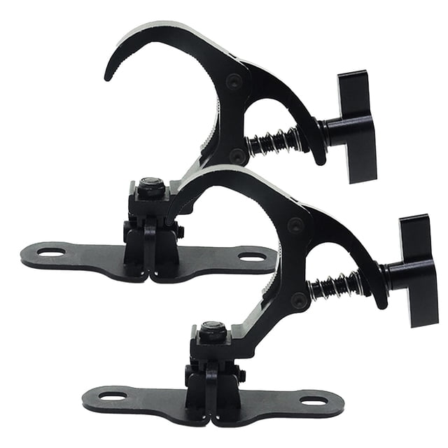 Iluminación de gancho estándar LED de aluminio con clip para luz de escenario LED Negro perfke Acoplador giratorio
