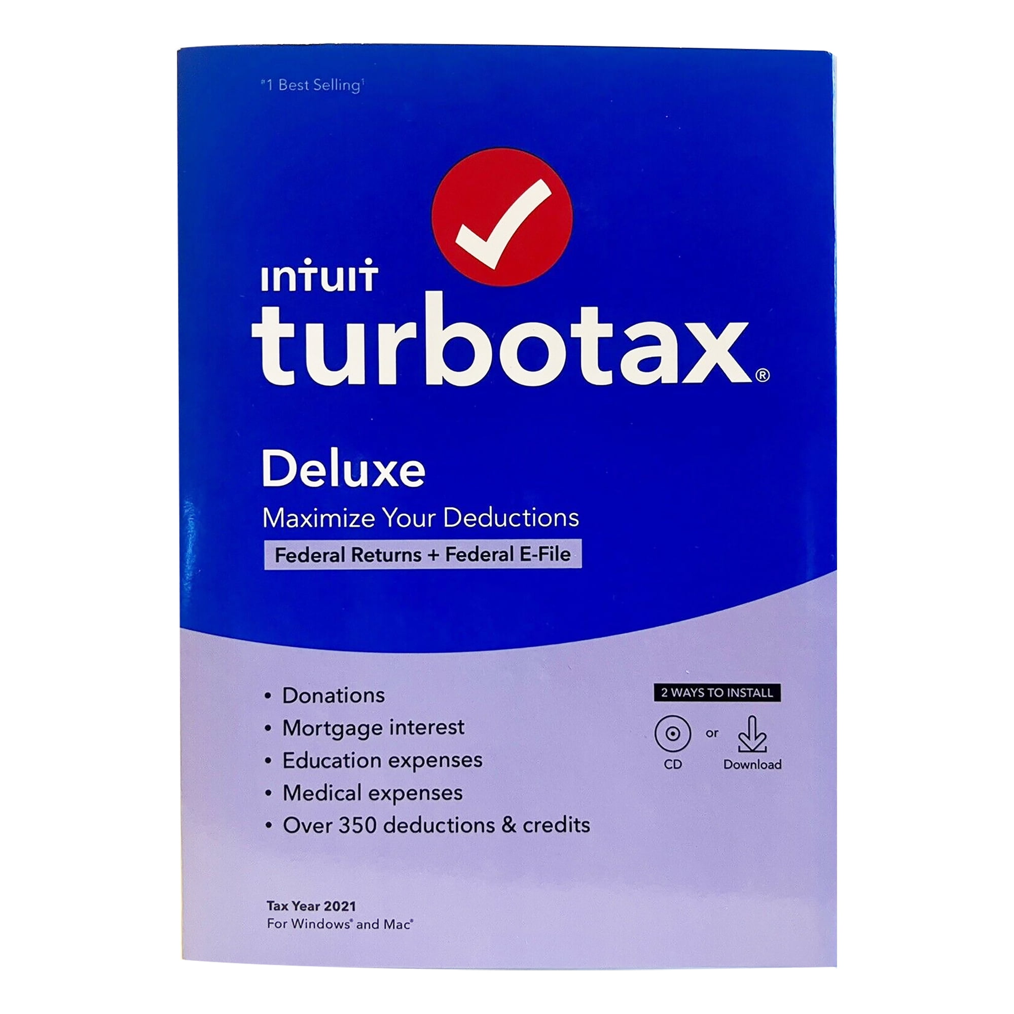 TurboTax Deluxe 2021 Tax Software, Federal Tax Return Only with Federal