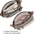 thumbnail image 5 of Dasein Women's Lightweight Crossbody Vegan Leather Shoulder Bag, Monogram Beige, 5 of 7