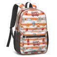 thumbnail image 2 of Fireman and Hose Orange Pattern 17" Waterproof Oxford School Backpacks for Teens, S-Shape Padded Straps, for School, Travel, Hiking, Camping, 2 of 5