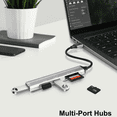 thumbnail image 5 of Lector de Tarjetas SD/Micro SD, Adaptador USB 5 en 1 con Lector de Tarjetas SD/TF, 1 USB 3.0 y 2 USB 2.0, Lectores de Tarjetas de Memoria Hub USB Multipuerto para SD/Micro SD/MMC/TF/SDXC/SDHC, etc., 5 of 5