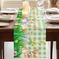 thumbnail image 3 of Table Runners 70 Inches Long Dress Scarves, Easter Bunny Farmhouse Coffee/Dining/Kitchen Table Decor, Holiday Table Runner, Spring Easter Eggs Chicken Sage Green Plaid 13x70 Inch, 3 of 9