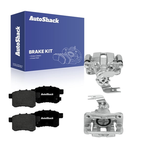 AutoShack Rear Brake Calipers & Premium Ceramic Brake Pads for Honda, Accord 2013-2017, FWD L4 2.0L 2.4L V6 3.5L