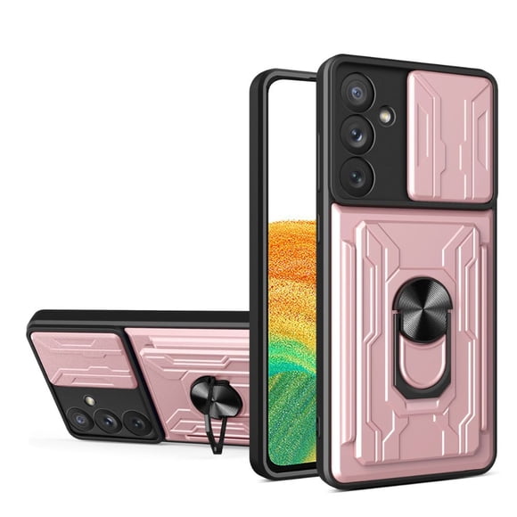 Funda con Anillo y Tarjetero Card Slot Bumper para Samsung A34