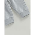 thumbnail image 7 of Infant Baby Boy 2 Piece Outfits Solid Color Long Sleeve Sweatshirt and Elastic Pants Fall Tracksuit, 7 of 7