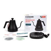 COSORI Smart Gooseneck Kettle Electric with Temperature Control, Stainless Steel , 0.8L, Black