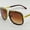 Brown, variant on Designer Men Women Sunglasses Square Metal Sunglasses Retro Gold Frame