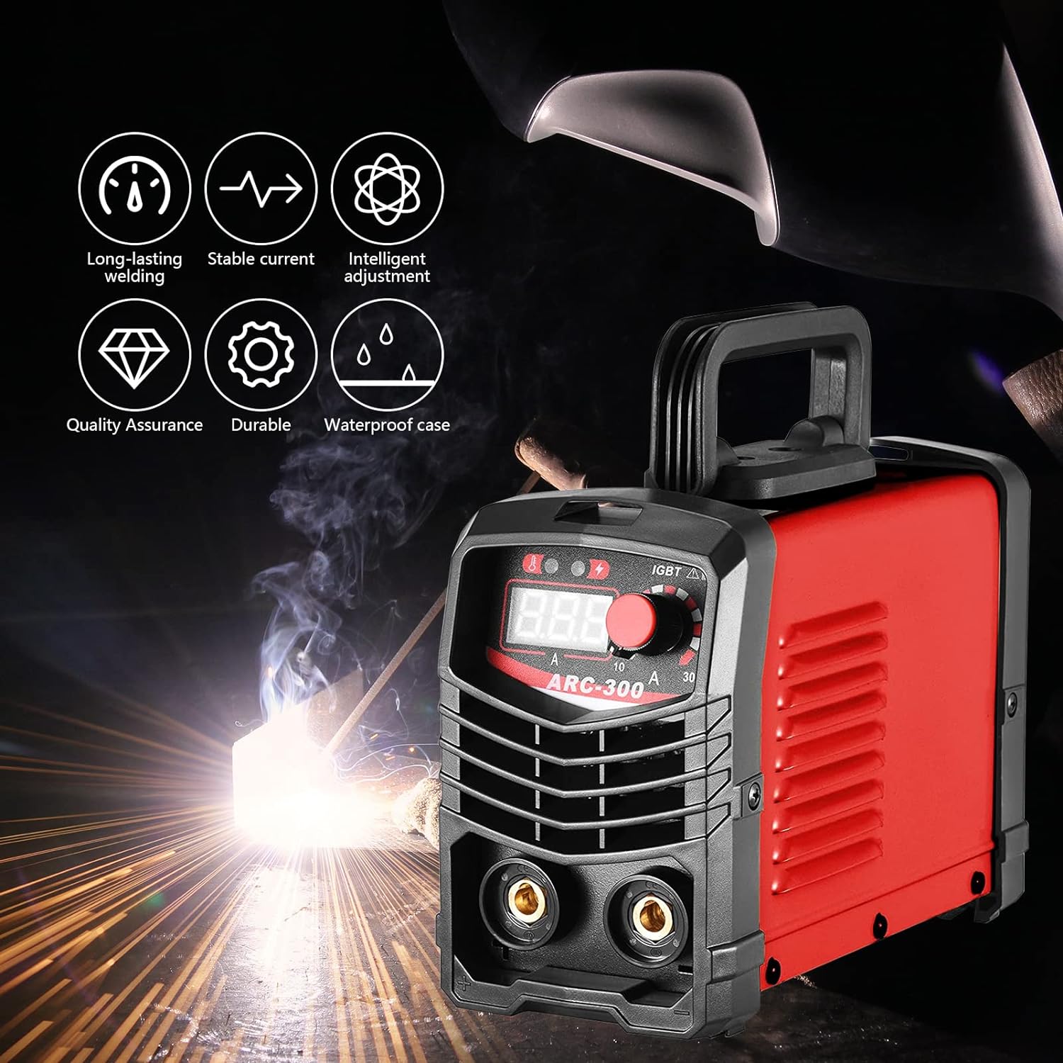 BIUBLE Welder 110V, 300A Portable AC Welder with Hot Start, Arc Force, Anti-Stick