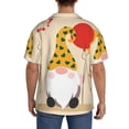 thumbnail image 3 of Honeii Three Gnomes With Balloons for Men's Short-Sleeved Button-Up Collared Shirt Featuring A Pocket, Perfect for Beach Vacations, And Travel Adventures.-3X-Large, 3 of 5