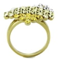 thumbnail image 3 of IP Gold(Ion Plating) Stainless Steel Ring with Top Grade Crystal in Multi Color for Women Multi Color Stone Color Style TK1642 Size 6, 3 of 4