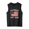 thumbnail image 4 of Kids USA 250th Independence Day Sleeveless Tank Top, Patriotic Flag Print Crew Neck Casual Tee for Boys Girls, Lightweight Summer Top for 4th of July(Black3,12-13 Years), 4 of 6