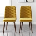 thumbnail image 2 of Ashcroft Ellen Mid-Century Modern Velvet Dining Chair, Gold (Set of 2), 2 of 7