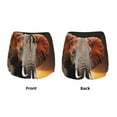 thumbnail image 5 of Picia Elephant Sunset in Kenya Pattern Women's 2 in 1 Athletic Running Shorts High Waisted Workout Casual Gym Sweat Shorts with Comfy Liner Zipper Pockets-Medium, 5 of 9