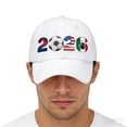 thumbnail image 5 of Seyotauo 2026 World of Cup Hats USA Canada Mexico Teams Soccer Fan Cap Adjustable Washed Cotton Hat for Game Day Outdoor Sun Protection Unisex Sport Accessory, 5 of 5