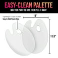 thumbnail image 4 of U.S. Art Supply 9" x 11.8" Clear Oval-Shaped Acrylic Painting Palette (Pack of 2) - Transparent Plastic Artist Paint Color Mixing Trays - Non-Stick, Easy Clean, Mix Acrylic, Oil - Adults Kids Students, 4 of 6