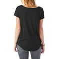thumbnail image 3 of Ma Croix Women's Scoop Neck Longlined T-Shirts 3-Pack, 3 of 7