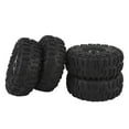 thumbnail image 4 of Rubber RC Crawler Tire Set, Metal Hex Hub Wheel Rims, Improved Traction Shock Absorption for 1.9 Inch RC Tire, 4 of 7