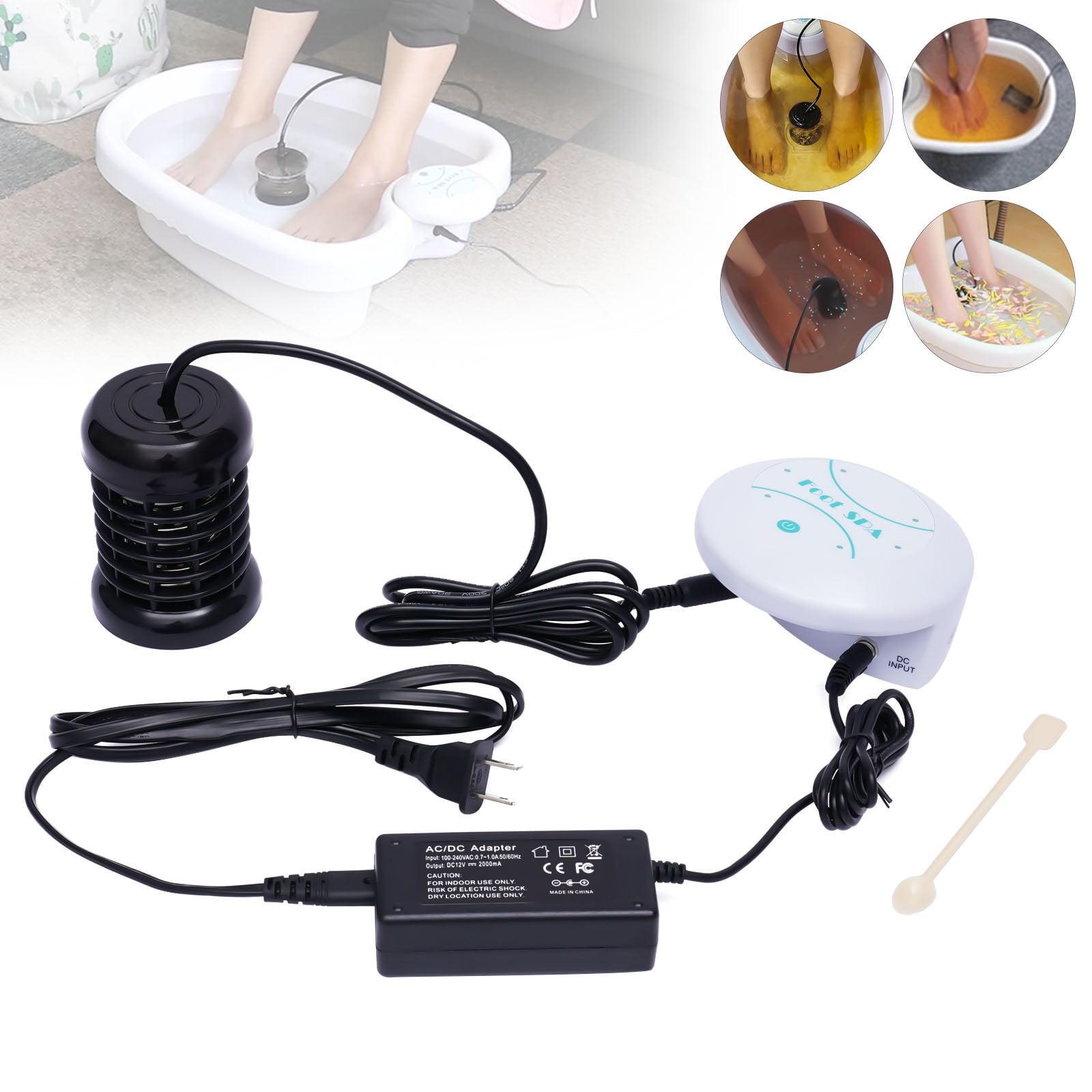 Portable Ionic Detox Foot Bath Machine with 3 Modes, Heating, and 30-Minute Timer for Detoxing, Relaxation, and Stress Relief at Home