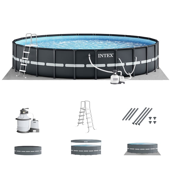 INTEX Ultra XTR 18ft x 52in Round Above Ground Pool Set, Sand Filter Pump