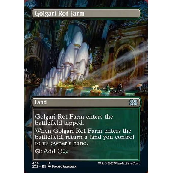MtG Double Masters 2022 Uncommon Golgari Rot Farm (Alternate Art Borderless) #406