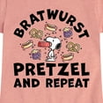 thumbnail image 3 of Peanuts - Bratwurst Pretzel And Repeat Snoopy - Toddler & Youth Girls Short Sleeve Graphic T-Shirt, 3 of 7