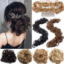Benehair Messy Hair Bun Extensions Curly Wavy Messy Synthetic Chignon Hairpiece Scrunchie Scrunchy Updo for women