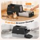 thumbnail image 2 of Caja de arena para gatos de acero inoxidable XXL con cajón extragrande cerrada con cuchara fácil de limpiar a prueba de olores antiadherente, 2 of 8