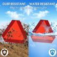 thumbnail image 4 of T&R Metal Slow Moving Vehicle Sign, Safety Triangle Sign - 2 Pack - 14 x16 Inches - Reflective, UV Protected, Waterproof, Weatherproof and Fade Resis, 4 of 6